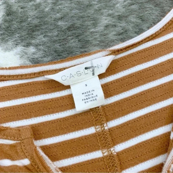 NWT Caslon Split Neck Striped Top - Picture 5 of 13